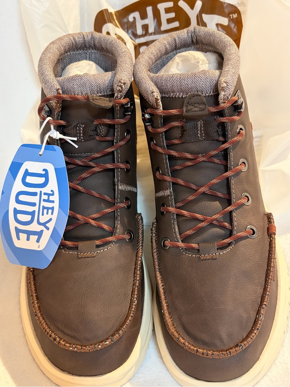Hey Dude Bradley Y Classic Boot. Cocoa. Water Repellent. Boys/Youth 7